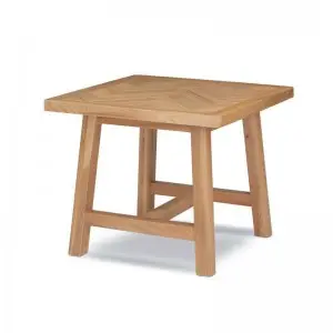 Modern Simple Natural Versatile Herringbone Wood Grain Desktop Taylor Occasional Side Table