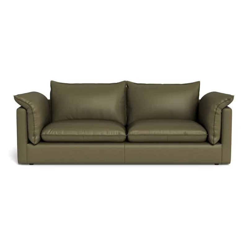 Modern Minimalist Fashionable Luxury Classic Versatile  Sorrento Leather sofa—3 seater （green） 1.1